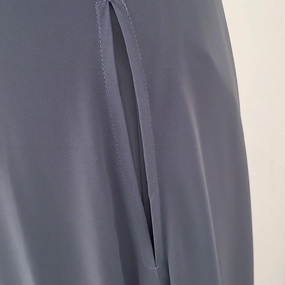 Elegant Cornflower Blue Ruffle Halter Dress Birdy Grey - Picture 7 of 9